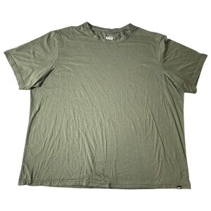 REI Co Op Mens Active‎ Pursuits T-Shirt Green Hiking Outdoors XXLarge Athleisure